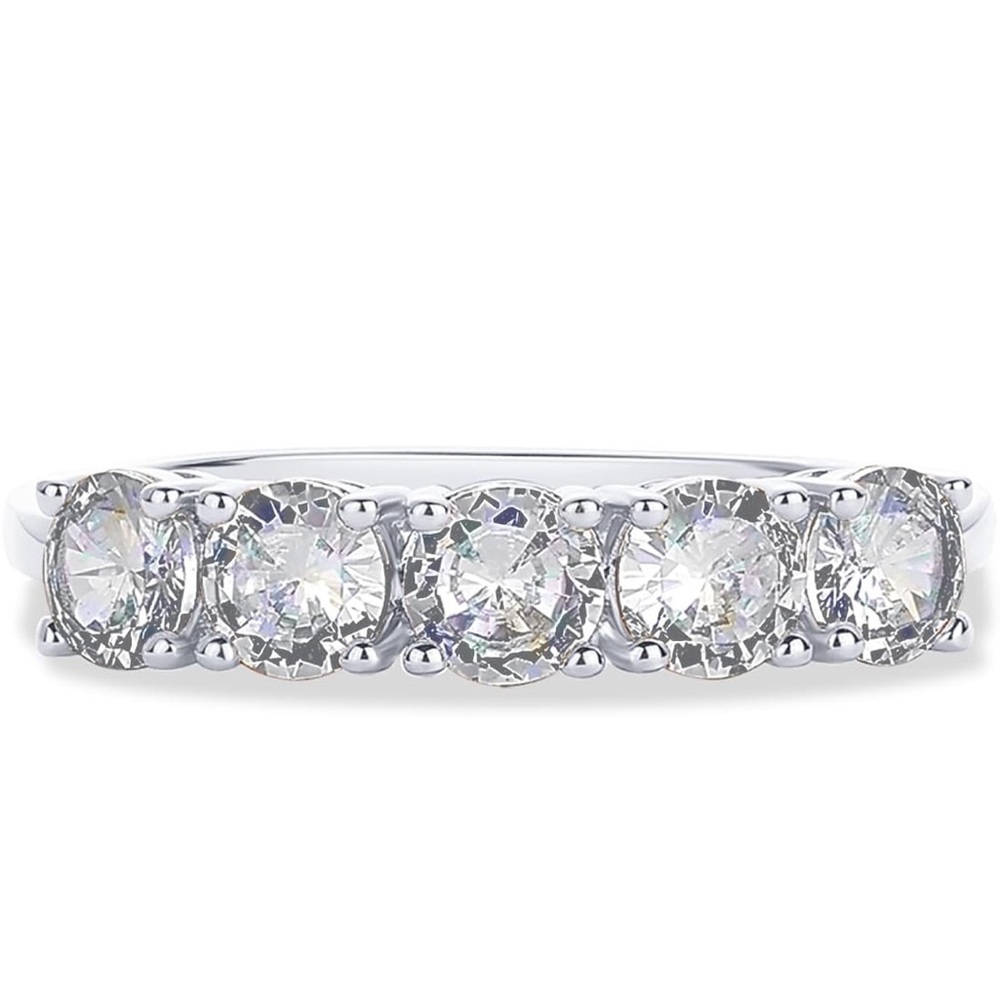 14K Gold Plated Premium Cubic Zirconia Engagement Ring (Size 5)